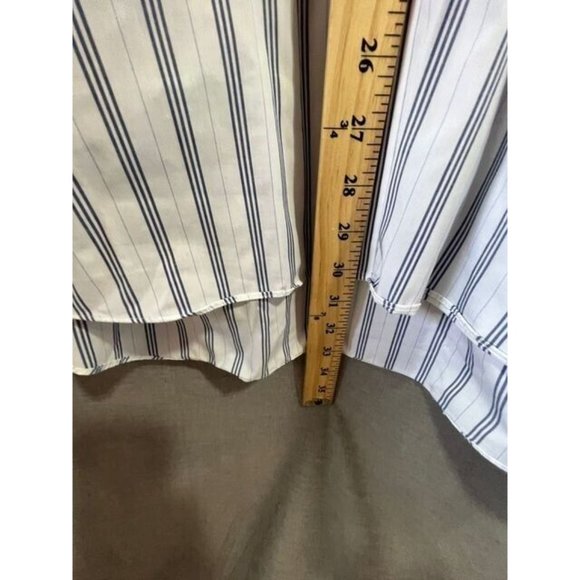 Donald J. Trump Button Up Shirt Adult XL 34/35 White Striped Long Sleeve Men - Picture 6 of 7